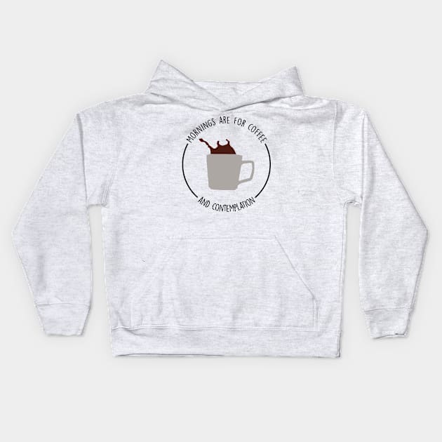 Mornings are for coffee and contemplation - Hopper - Stranger things Kids Hoodie by tziggles